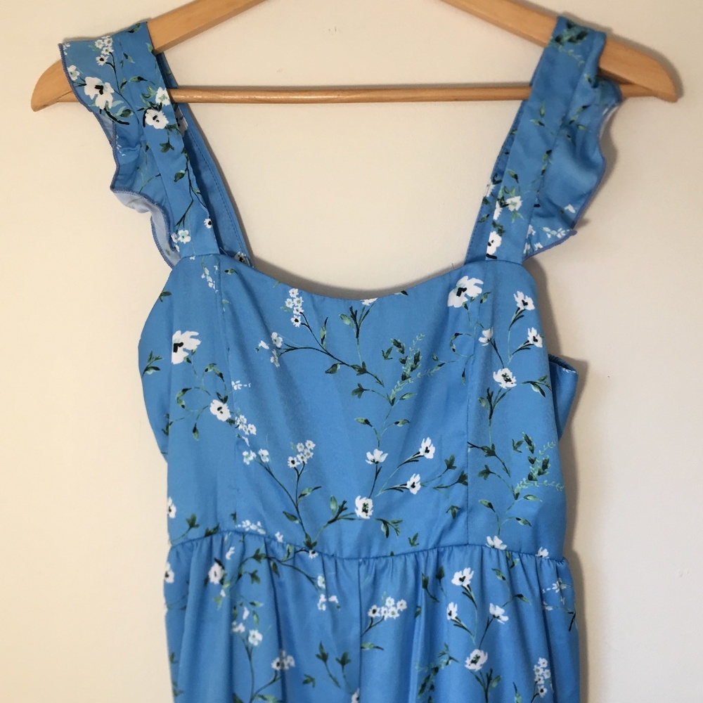 NWT Show Me Your Mumu Floral Gemini Blue Floral Jumpsuit - Picture 6 of 10